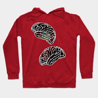 Glitch Art Brain Glitchcore Hoodie